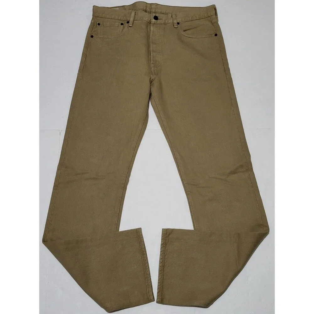 LEVI'S 501xx Mens Rust Weathered Button Fly Jeans Size 33x34 Brown